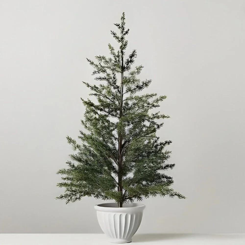 Hearth & Hand with Magnolia Faux‎ Spruce Tree in Fluted Porch Pot NEW WITH TAG